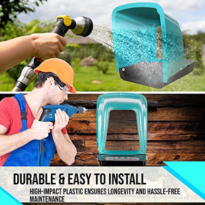 Nesting Boxes for Chicken Coop | Roll Away Hen House for Laying Eggs | Durable Plastic Chick Brooder Box with Perch & Pull Out Egg Tray for Poultry Farm | Chicken Coop Accessories (Pack of 10)