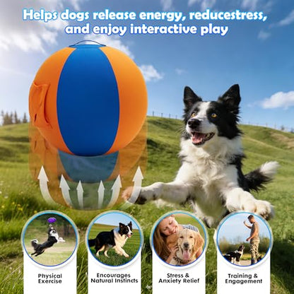 Herding Ball for Dogs 22", Durable Dual-Layer Herding Ball for Australian Shepherds, Outdoor Training Toy for Medium & Large Breeds, Ideal for Herding Dog Exercise