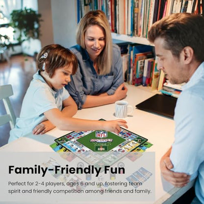 MasterPieces Kids & Family Board Games - NFL Opoly Jr. - Officially Licensed Board Games for Kids, & Family - style: NFL
