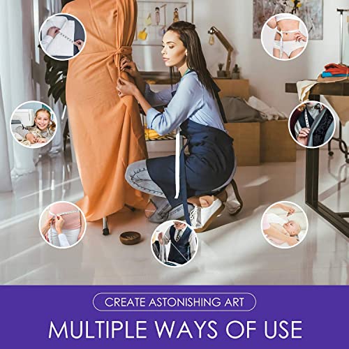 Tape Measure, iBayam Soft Ruler Measuring Tape for Body Weight Loss Fabric Sewing Tailor Cloth Vinyl Measurement Craft Supplies, 60-Inch Double Scale Ruler, 2-Pack White - color: White