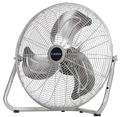 Lasko 20" Silver High Velocity Wall Mount Fan with Pivoting Head - 3 Speeds, Ideal Wall Mount Fan or Floor Fan for Home, Garage, Attic, 2265QM - color: Silver 2265qm