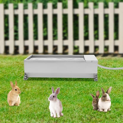 Automatic Livestock Water Tank,Large Capacity Self Filling Dog Waterer Tank Animal Drinking Water Bowl Stainless Steel with Hose for Dog Horse Goat Pig Cow
