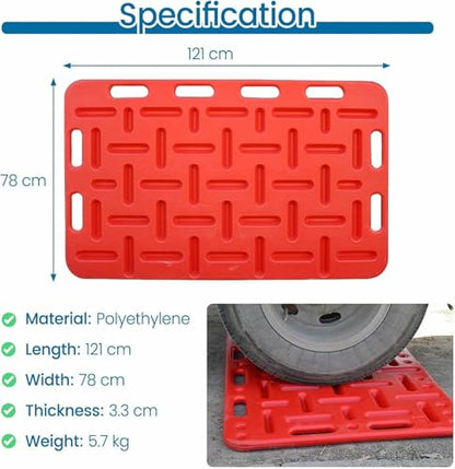 Livestock Sorting Board, Easy to Hold Driving Boards for Pigs with Handle, Large Red Pig Moving Boards Deflect Kicks for Cattle, Sheep, Goats, Smooth Surface~/ - size: Large - 121 x 78 cm