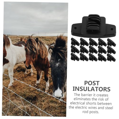 BESTonZON 50Pcs Electric Fence Insulators Material for Farm Fencing Lightweight Design for Livestock Replacement for Electric Wire Insulation
