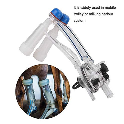 Milking Machine Kit, Plastic Sturdy Goat Sheep Milker Machine Parts Milker Claw Kit Milking Teat Cups Manual Collector Goat Hose Milking Group Liners Unit for Mobile Trolley or Milking Parlour System