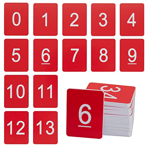 Rectangle Plastic Numbered Tags Number Disc Number Token (0-100, Red) - color: Red, size: 0-100