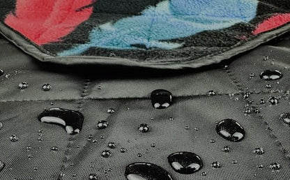 DOWN UNDER OUTDOORS Waterproof 350 GSM Fleece or Sherpa Stadium Blanket | Large Extra Thick, Windproof, Quilted, Machine Washable, Camping Picnic & Outdoor, Beach, Dog, secret pocket, 82 x 55 inches - color: Feathers
