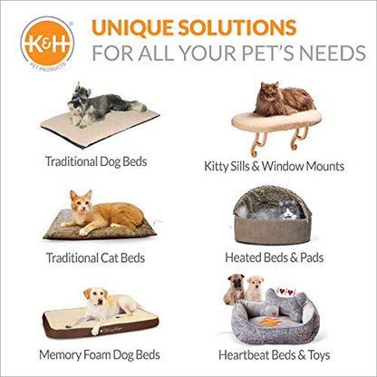 K&H Pet Products Thermal-Bowl Outdoor Heated Cat & Dog Water Bowl Blue 96 Ounces