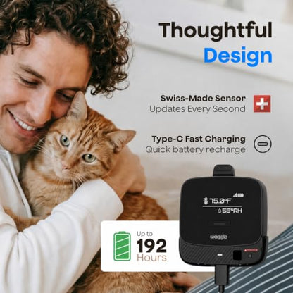 Waggle RV Pet Temperature Monitor - 4G Cellular, No WiFi Required - Real-Time App, SMS & Email Power Outage Alerts - Unlimited Notifications - Home, Car, RV & Vacation Safety - Subscription Required - style: Lite+ (Subscription Required)