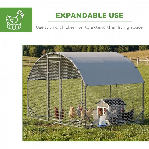 PawHut Chicken Coop Outdoor Weatherproof, Wooden Duck House with Nesting Box, Pull-Out Metal Tray, for 1-2 Chickens, Rabbits, Ducks, Poultry Cage Rabbit Hutch for Backyard, Farm, 36" x 25" x 27"