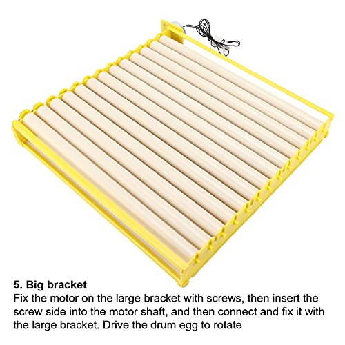 GLOGLOW Egg Turner Tray, 13 Rollers | Automatic Egg Incubation Tray with 13 Rollers, 16.9x16.7x2.1in, For Chicken Duck Quail Eggs, Hatcher Accessory - color: #3