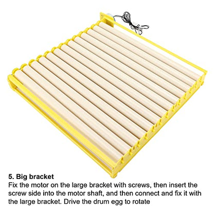 GLOGLOW Egg Incubation Tray, 13 Roller Turner | 16.9x16.7x2.1in Poultry Hatchery Equipment, 156 Quail Egg Capacity, Automatic Turner, For Chicken Duck Quail Farming - color: #1