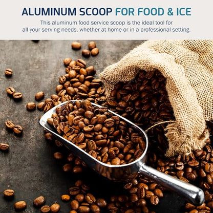 OCS Parts Aluminum 13.5-Inch Food and Ice Scoop | 58-Ounce | Professional Grade Scooper for Ice, Flour, Candy, Sugar, Rice, Popcorn, Coffee, and Beans for Home or Commercial Kitchens - size: 58-Ounce