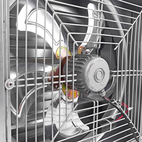 24" Wall Mounted Exhaust Fan -Automatic Shutter - Vent Fan For Home Attic, Shed, or Garage Ventilation, 4390 CFM, 6180 SQF Coverage Area, New Version - style: 24''