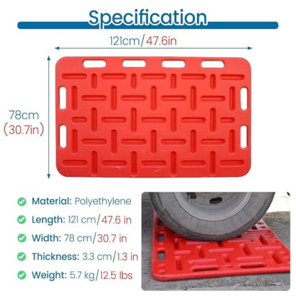 Red Lightweight Livestock Panels, Portable Sturdy Livestock Sorting Panel for Pasture, Animal Guide Board for Pig Hog Cattle Cow Sheep Goat, Easy to Carry - size: 121x78 cm/47.6x30.7in