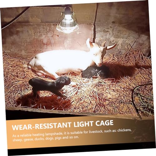 YARNOW 3pcs Heat Lamp Bulb Cages High-Temperature Resistant Light Covers for Reptiles and Livestock Easy Installation Anti-Scald Protection for Home Zoo Use