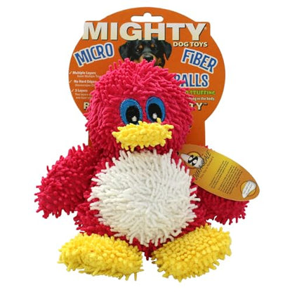 MIGHTY® 2 Pack Microfiber Medium Penguin Dog Toys | Ultra Durable Plush Toy with Multiple Layers & Reinforced Seams , Washable and Floats , Mighty® Construction - color: 2PK Pink Penguin