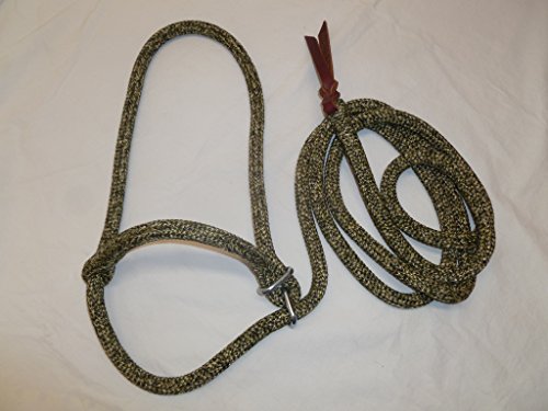 New Style Rope Cattle Halter, Easily Adjustable for Calf, Cow, Steer, Bull, Blue/Gray/Orange/White - color: Blue-Gray-Orange-White Checkered