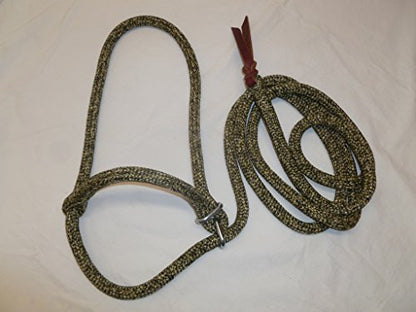 New Style Rope Cattle Halter, Easily Adjustable for Calf, Cow, Steer, Bull, Blue/Gray/Orange/White - color: Blue-Gray-Orange-White Checkered