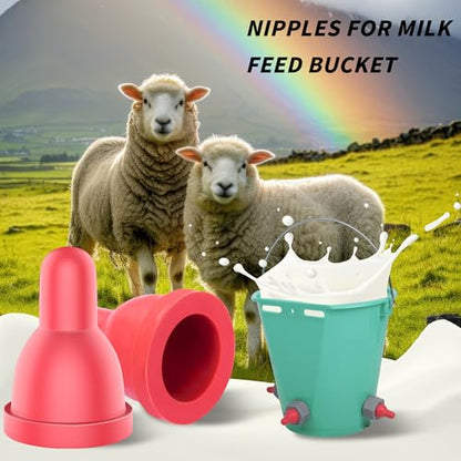 12Pcs Sheep Goat Lamb Milk Nipples Soft Rubber Pacifier for Small Animal Feed Orphaned Lamb - size: 12PCS Lamb pacifier