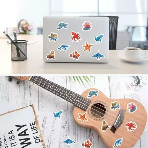1000 Pcs Ocean Animal Stickers Bulk 2 Roll 1 Inch,Under The Sea Stickers for Classroom Boys Girls.Turtle Whale Shark Starfish Fish Sticker Pack Book Water Bottles Laptop - color: Ocean Stickers