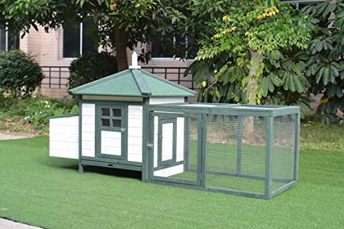 Raised Chicken Coop with Tray - Easy to Assemble Backyard Coop for Beginners - Great for Rabbits, Chickens, and Other Small Pets
