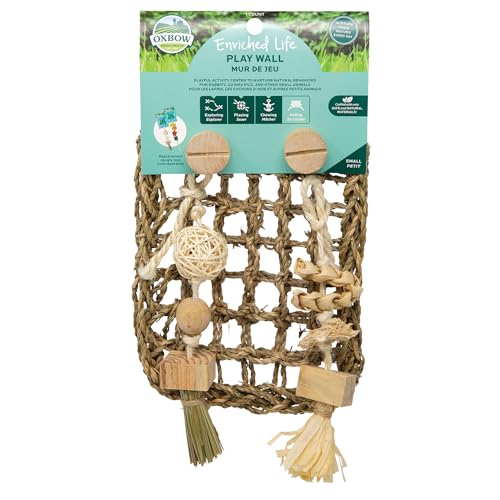 Oxbow Enriched Life Play Wall, Rabbit & Guinea Pig Toy, Enrichment for Bunny, Guinea Pig, Hamster, Rabbit, Chinchilla, Rat, Chinchilla Cage Accessories, Bunny Accessories for Cage, Small - size: .27 LB