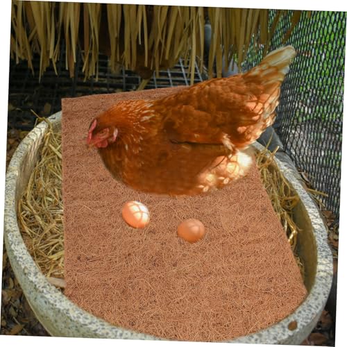 BESPORTBLE 4pcs Reusable Coconut Nesting Pads for Chicken Coop Washable Nest Box Liners Soft and Cozy Egg Laying Mats for Hens Suitable for All Chicken Easy to Clean and Maintain