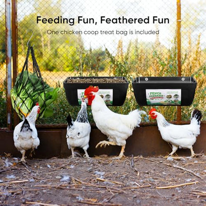 4 Pack Goat Feeders Hanging, Chicken Feeder, Rabbit Feeders, with Clips Hanging Fence Feeders, 4.5 Quart Feed Buckets for Horses, Duck Feeder, Chicken Water Feeder, Poultry Feeding Trough - color: black