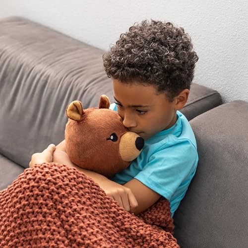 HUGIMALS Darby the Bear 20 Inch 4.5 lb Heavy Cute Sensory Weighted Comfort Plush | Large Unscented Washable Self Care Calming Stuffed Animal for Kids, Teens and Adults - color: Darby the Bear