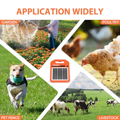 ANDMON MINI400 30 Miles Solar Electric Fence Charger, 0.4 Joule Solar Electric Fence for Livestock, Horses, Cattle Sheep, Solar Fence Charger with Day or Night Mode, Easy Installation - size: MINI400