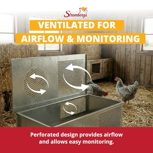 Stromberg's Stand Up Chick Brooder, Elevated Chicken Brooder Pen with Lamp Stand, Removable Tray, Wire Floor, Ventilated Steel Design, Raised Frame for Easy Cleaning and Chick Care