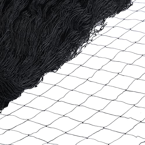 Windyun 1 PC 50' x 100' Bird Netting Bird Net Chicken Coop 2.4" Mesh Heavy Duty Deer Fence Aviary Net Reusable Fruit Tree Poultry Barrier for Garden Protection Vineyard Against Hawk Squirrel, Black - size: 50' X 100'