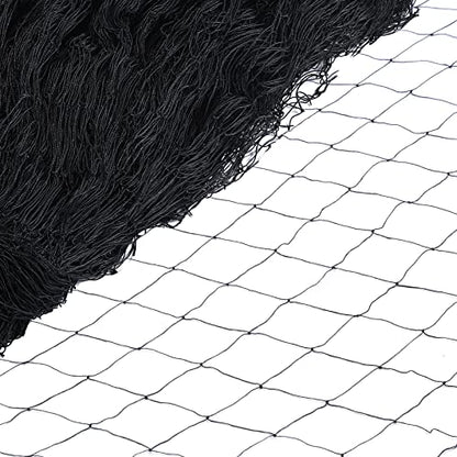 Windyun 1 Pcs 50' x 50' Bird Netting Bird Net Chicken Coop 2.4" Mesh Heavy Duty Deer Fence Aviary Net Reusable Fruit Tree Poultry Barrier for Garden Protection Vineyard Against Hawk Squirrel, Black - size: 50' X 50'
