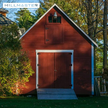 HILLMASTER 4 Inch T-Strap Hinges Heavy Duty Shed Door Hinges Gate Strap Hinges Black Tee Hinge Wrought Gate Hardware Small T Hinges for Wooden Fences,Shutter,Window,Barn,Outdoor Rustproof(6 Pack) - size: 4in 6Pack