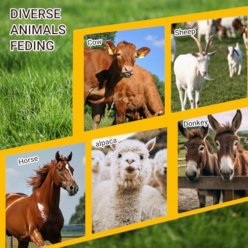 2-Pack Hay Bags for Horses,Large Slow Feed Hay Feeder for Goats,Sheep & Donkeys,Extra Strong Nylon Hay Bag for Trailers, Barns & Pastures,Easy Fill Design,Promote Healthy Grazing