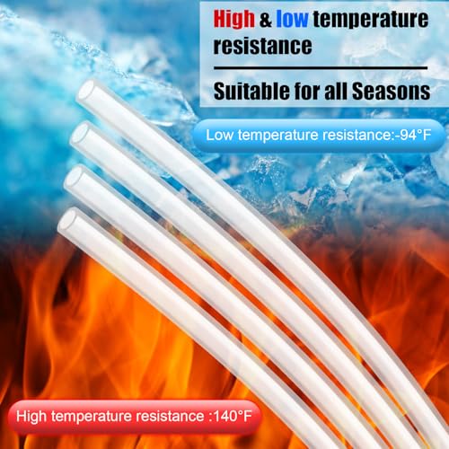 Nuanchu 100ft Polyethylene Tubing, 3/8" Od, 1/4" ID, 0.062" Wall Polyethylene Tubing Food Grade White Translucent Hose for Water, Beverage Pump, Homebrew, Brewing - size: 3/8" OD, 1/4" ID, 0.062" Wall