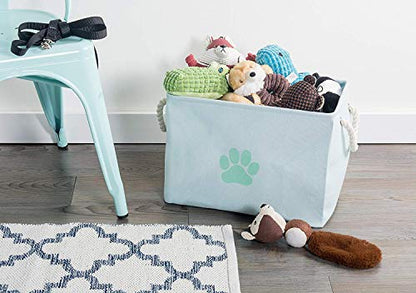 Bone Dry Pet Storage Collection Collapsible Bin, Medium Rectangle, Aqua - color: Aqua, size: Medium Rectangle