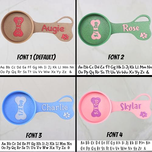Personalized Dog Food Scoop Custom Scooper Pet Kibble Scoop Food Dispenser Dog Measuring Cup Custom Pet Accessories Gift Idea for Dog Lover (5oz - 5/8cup) - size: 5oz - 5/8cup