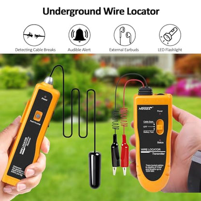 Underground Wire Locator Upgrade, RockyMars Cable Tester for Invisible Fence for Dogs, Circuit Breaker Finder, Electric Fence Wire Tracer, Wire Break Locator, etc. - style: NF-816 Yellow