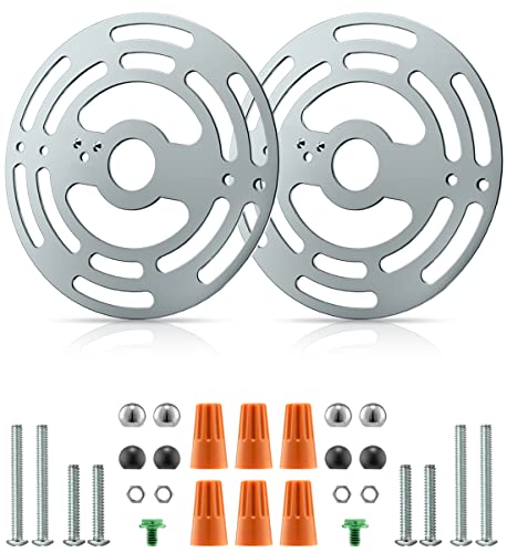 Qc Universal Light Crossbar - 4 Inches Light Fixture Mounting Bracket with Ground Screw and Acorn Cap Nuts for Mount Wall Light, Close to Ceiling Light (2 Pack) - size: size-2