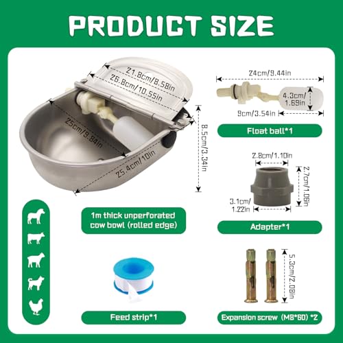 Automatic Dog Feeder Trough Bowl Dispenser Waterer for Pet Dog Horse Cattle Goat Sheep Water Stainless Steel Farm Tool