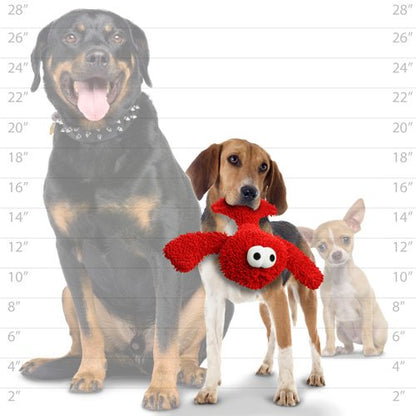 MIGHTY- Microfiber Ball Lobster – Made with Squeaker Balls and Minimal Stuffing. Strong & Tough. Interactive Play Dog Toy. Machine Washable & Floats. | Multiple Layers & Reinforced Seams , Washable and Floats , Mighty® Construction - color: Red Lobster