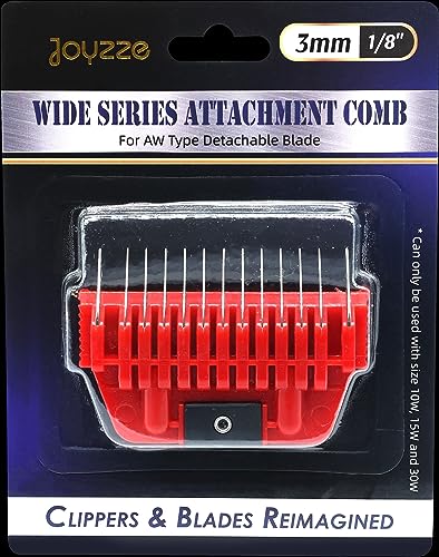 A Series Wide Metal Comb for Smooth Coat, Professional Dog Grooming Blades, Durable and Precise, Compatible with A Series Clippers - size: A Series Wide 3mm (1/8") Metal Comb
