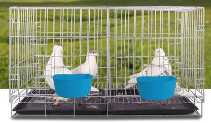 20 Pack Cage Cups Feeder Waterer Food Bowl 25 OZ Water Dispenser Hanging Seed Dish Drinking Coop Cup Treats Container for Chicken Bird Rabbit Bunny Parakeet Pigeon Small Animal Poultry Cat - size: Blue 25 OZ Pack of 20