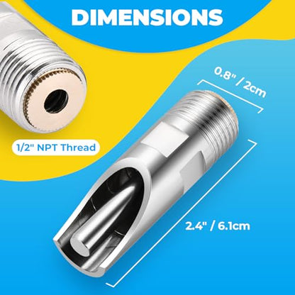 NATGAI 20 Pack Pig Water Nipple, 1/2" NPT Stainless Steel Automatic Pig Nipple Waterer, Heavy Duty Hog & Swine Water Drinker Feeder, Pig Nipple Drinker for Sows, Piglets & Goats Drinking System