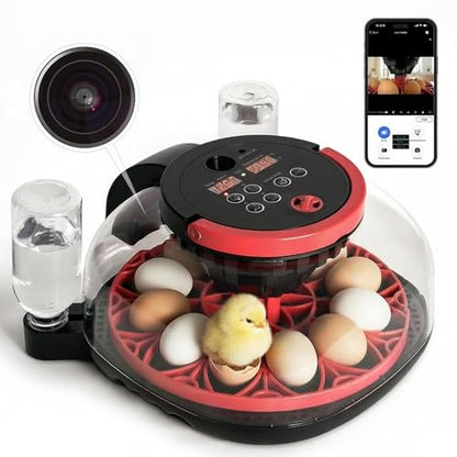 LARKBIRD Incubators for Hatching Eggs - 12 Egg Incubator with Automatic Egg Turning and Humidity Control, 1080P HD Camera & APP Controlled, for Chickens/Duck/Quail/Pigeon Eggs