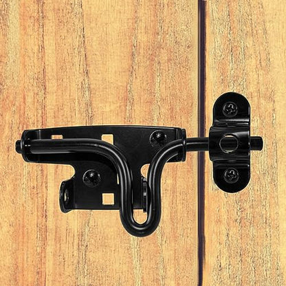 Universal Slide Bolt Wooden Gate Latch - Black Powder Coated to Resist Rust - Pad-Lockable for Securing Your Property. Includes Mounting Hardware - size: Universal Slide Bolt - Each