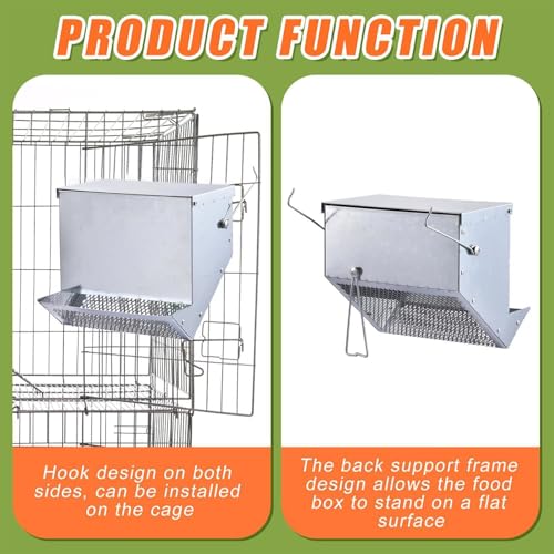Heavy Duty Iron Pet Feeder with Rain Shield and Dirt for Outdoor Use Poultry Supplier