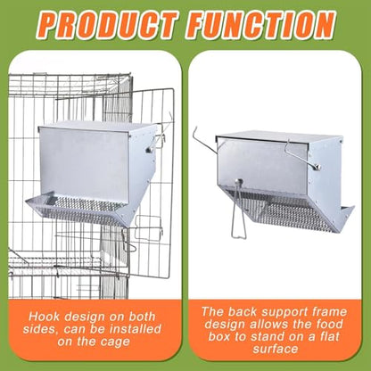 Heavy Duty Iron Pet Feeder with Rain Shield and Dirt for Outdoor Use Poultry Supplier
